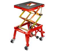 VIVOHOME Cric de Moto160kg Hauteur de Levage 34-85cm Pont Élévateur Hydraulique Plate-Forme Antidérapante Table Élévatrice pour ATV Dirtbike Rouge