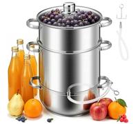 VIVOHOME Extracteur de Jus à Vapeur, en Acier Inoxydable, Capacité de 10 L