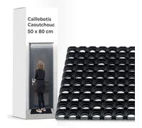 Vivol Caillebotis caoutchouc 50x80cm - Tapis Intérieur-Exterior - Paillasson Entrée Caoutchouc Multifonction