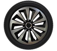 Vivol Fox-Mix Lot de 4 enjoliveurs Argenté - Noir 15