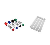 Vivol Kit de démarrage pour tableau blanc - 4 marqueurs - 1 porte-stylo magnétique