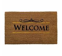 Vivol Paillasson coco Welcome 50 x 80 cm - Antidérapant, sans poussière et efficace contre la saleté