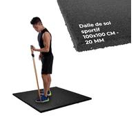 Vivol Sol pour Salle de Sport 100x100cm 20mm - Grain fin Noir