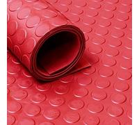 Vivol Tapis de passage en caoutchouc à picots - Rouge - 3 mm - Vendu au mètre - Largeur 120 cm - Sans odeur du rouleau
