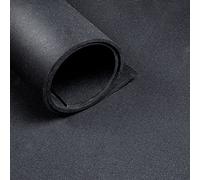 Vivol Tapis de protection de sol fitness noir - Largeur : 125 cm - Épaisseur : 10 mm - 2 épaisseurs différentes