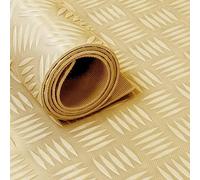 Vivol Tapis en caoutchouc Tôle larmée 3 mm Caramel - Largeur 150 cm - Vendu au mètre - Rohs, Tüv et Reach