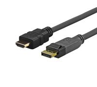 Vivolink - Adaptateur câble DisplayPort vers HDMI, 20 mètres, FHD 1080p 60Hz, Haute performance avec verrou, Noir