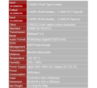 Vivolink Extendeur KVM HDBaseT HDMI USB RS232 4K
