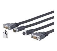VivoLink PRODVICW20, 20 m, DVI-D, DVI-D, Femelle, Femelle, Noir Noir