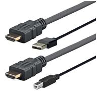 Vivolink PROHDMIUSBAB5AMP câble vidéo et adaptateur 5 m HDMI + USB Type-A HDMI + USB Type-B Noir