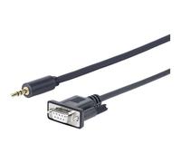 Vivolink PROMJDSUB9-25 câble Série Noir 25 m 3,5mm D-Sub (DB-9)