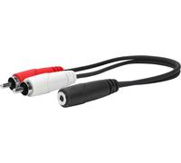Vivolink PROMJFRCAM0.2 câble audio 0,2 m 3,5mm 2 x RCA Noir