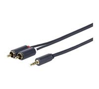 Vivolink PROMJRCA12 câble audio 12 m 3,5mm 2 x RCA Noir