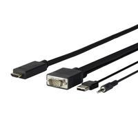 Vivolink PROVGAHDMI5 câble vidéo et adaptateur 5 m HDMI VGA (D-Sub) + 3.5mm + USB Type-A Noir