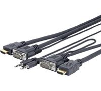 Vivolink PROVGAHDMIFLY5 câble vidéo et adaptateur 4 m VGA (D-Sub) + 3,5 mm HDMI Type A (Standard) Noir