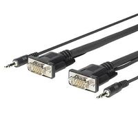 Vivolink PROVGAMCS1.8 câble vidéo et adaptateur 1,8 m VGA (D-Sub) + 3,5 mm Noir