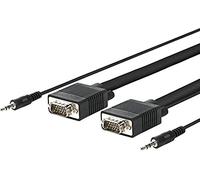 Vivolink PROVGAS15 câble vidéo et adaptateur 15 m VGA (D-Sub) + 3,5 mm Noir