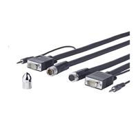 Vivolink PROVGASCW10 câble VGA 10 m VGA (D-Sub) + 3,5 mm Noir