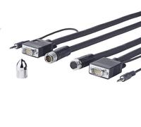 Vivolink PROVGASCW10 câble VGA 10 m VGA (D-Sub) + 3,5 mm Noir