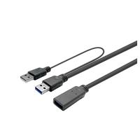 VivoLink - Rallonge de câble USB - USB type A (M) pour USB type A (F) - USB 3.1 - 5 V - 1 A - 3 m - actif - noir