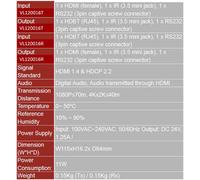 Vivolink VL120016R Récepteur Extendeur HDMI Slim 4K avec IR et RS-232