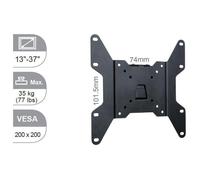 VivoLink Slim Fixed Mount - Kit de montage (support mural) - pour TV LCD - Taille d'écran : 13"-37" - Interface de montage : jusqu'à 200 x 200 mm - montable sur mur Noir G