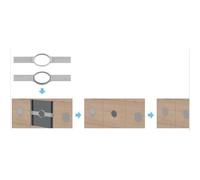 Vivolink VLSPMTC-MOUNT support de haut-parleurs Plafond Métal Argent