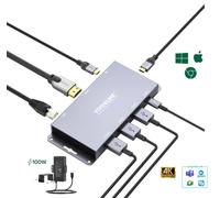 Vivolink VLUSBCHUB2 hub & concentrateur USB 3.2 Gen 2 (3.1 Gen 2) Type-C 10000 Mbit/s Gris