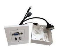 VivoLink WI221293 - CABLE ET CONNECTIQUE - Wall Connection Box HDMI, USB2.0, 3,5mm Audio, VGA HDMI 2.0 support Measure : 86 x 86 x G
