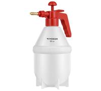 VIVOSON Pulvérisateur à Pression de Jardin 1500 ML Compact et Léger avec Buse en Laiton Réglable, pour l'Arrosage des Plantes, Fleurs, Désherbage et Nettoyage, Rouge