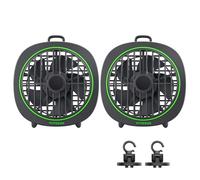 VIVOSUN AeroWave D4 Ventilateur de Culture Oscillant 100mm, Ventilateur à Pince avec Crochet, 3 Vitesses, Flux d'Air Puissant & Silencieux, pour Grow box Hydroponie, Circulation, Noir, Lot de 2