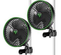 VIVOSUN AeroWave E6 Lot de 2 ventilateurs à clipser pour tente de culture, contrôle WiFi intelligent, ventilateur d'intérieur portable breveté aux États-Unis flux d'air puissant mais faible bruit