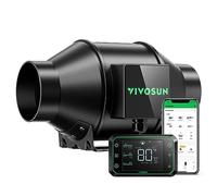 VIVOSUN AeroZesh G4 Ventilateur tubulaire silencieux 100 mm 330 m³/h avec moteur EC et contrôle de la température GrowHub E42A et contrôleur WiFi pour chauffage, refroidissement, tentes de culture