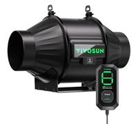 VIVOSUN AeroZesh T4 Ventilateur Conduit 100 mm 357 m³/h Ventilateur en Ligne Extraction E12 Régulateur Vitesse PWM Programmables Tentes Culture Ventilation Croissance Hydroponique Intérieur