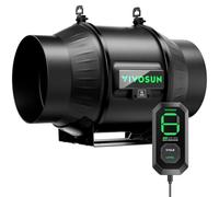 VIVOSUN AeroZesh T6 Ventilateur Conduit 150mm 693 m³/h Ventilateur en Ligne Extraction E12 Régulateur Vitesse PWM Programmables Tentes Culture Ventilation Croissance Hydroponique Intérieur