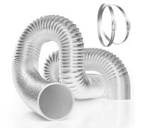 VIVOSUN Conduit d'air flexible en aluminium de 7,6 m de 20,3 cm pour conduit de ventilation avec 2 colliers de serrage en acier inoxydable de 20,3 cm, kit d'aération de tuyau de séchage multicouche