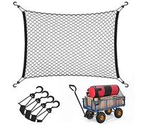 VIVOSUN Filet de chargement pour chariot de jardin, 91,4 x 76,2 cm, filet en nylon robuste avec sac de rangement pour chariot de plage, chariot de jardin, chariot à roulettes, noir