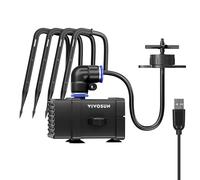 VIVOSUN FlexFeed Kit d'irrigation goutte à goutte, système d'irrigation automatique 4 W avec pompe et 4 émetteurs goutte à goutte, kit d'arrosage professionnel contrôlable par application pour boîte