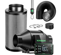VIVOSUN Kit d‘Extraction d’Air Intelligent 100mm AeroZesh G4 avec GrowHub E42A, Contrôleur WiFi Température Humidité, Filtre à Charbon Actif et Conduit pour Tentes de Culture et Hydroponie