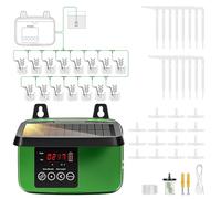 VIVOSUN Kits D'irrigation Goutte à Goutte Automatique Solaire avec Minuterie, Sortie 3W, Système D'irrigation Goutte Energie Solaire, Système D'arrosage pour Plantes de Jardin 15 pots, Arroseur