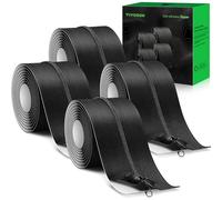 VIVOSUN Lot de 4 fermetures éclair autocollantes pour barrières anti-poussière de porte - 7,6 x 2,1 m - Fermeture éclair à décoller et coller pour bâche, fermeture éclair double face robuste pour