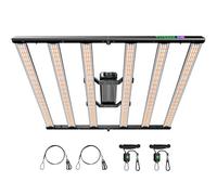 VIVOSUN LumaLight 500W Lampe LED de culture, spectre complet, PPFD élevé, pénétration profonde du feuillage, dimmable, barre LED pour croissance et floraison, 120x120 cm, compatible GrowHub