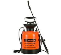 VIVOSUN Pulvérisateur à Pompe à Pression de 3 L, pour pelouse et Jardin avec bandoulière réglable, pour pulvérisation de Plantes, arrosage du Jardin et Nettoyage de la Maison