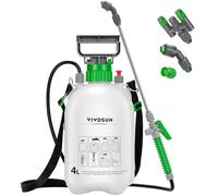 VIVOSUN 4 L Pulvérisateur à Pression à Pompe, Flacon Pulvérisateur d'eau sous Pression pour Pelouse et Jardin avec 3 Buses d'eau Bandoulière Réglable Soupape de Surpression pour Plantes et Nettoyage