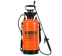 VIVOSUN 7L Pulvérisateur de Jardin, Pulvérisateur à Pression avec Buse Réglable en Laiton Pulvérisateur à Pompe avec Bandoulière Réglable, Arrosage Efficace Plantes et Nettoyage Intérieur/Exé Orange
