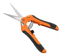 VIVOSUN Sécateur 16,5cm avec lames droites en acier inoxydable, poignée de blocage, sécateur pour fleurs roses fruits plantes jardin, orange