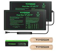 VIVOSUN Tapis Chauffant pour Semis 25x52cm, Tapis Chauffant étanche Certifié UL et MET pour Intérieur Serre Germination Hydroponique, Jardin Intérieur , 2 Pack