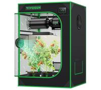 VIVOSUN Tente de Culture 60x60x90cm, Tente de Croissance Intérieure en Mylar Hautement Réfléchissant avec Fenêtre D'observation et Bac de Fond pour Système de Culture Hydroponique en Intérieur