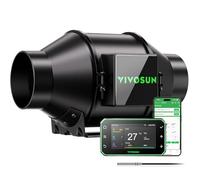 VIVOSUN Ventilateur en ligne 100 mm 330 m³/h AeroZesh G4 avec moteur EC et GrowHub E42 contrôle VPD, WiFi/App, ventilation pour tentes de culture, refroidissement et hydroponie