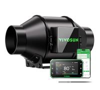 VIVOSUN Ventilateur en ligne 100 mm 330 m³/h AeroZesh G4 avec moteur EC et GrowHub E42 contrôle VPD, WiFi/App, ventilation pour tentes de culture, refroidissement et hydroponie